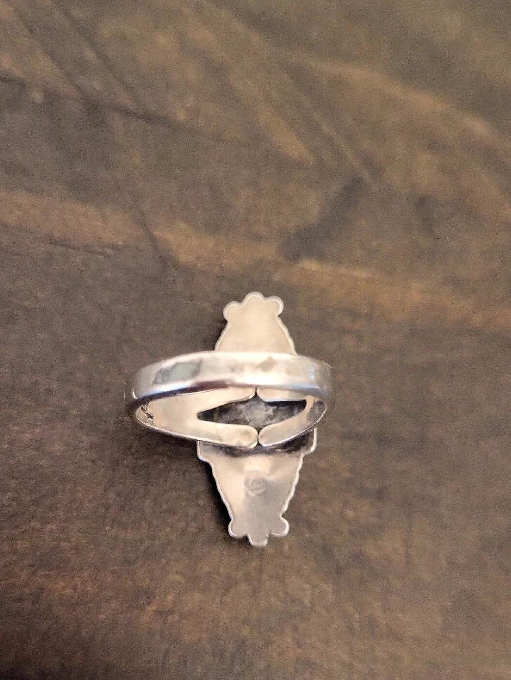Sterling Silver Turquoise Marquise Ring - Blue Green Stone